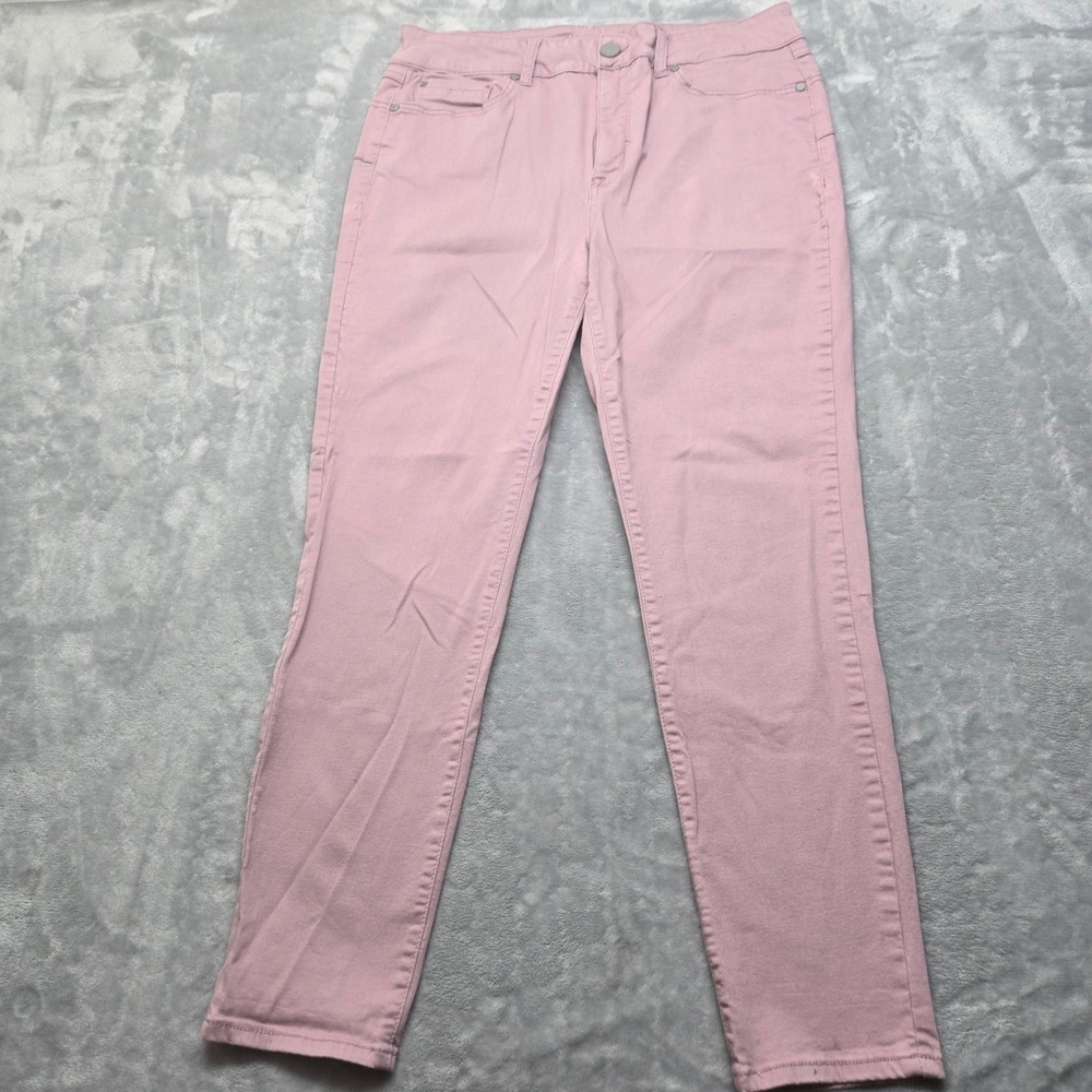 Seven7 Womens Size 14 34x28 Skinny Jeans Pink Dusty Rose Stretch Denim‎ Pants
